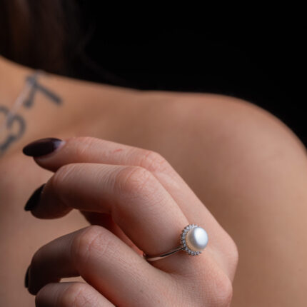ring silver perla206