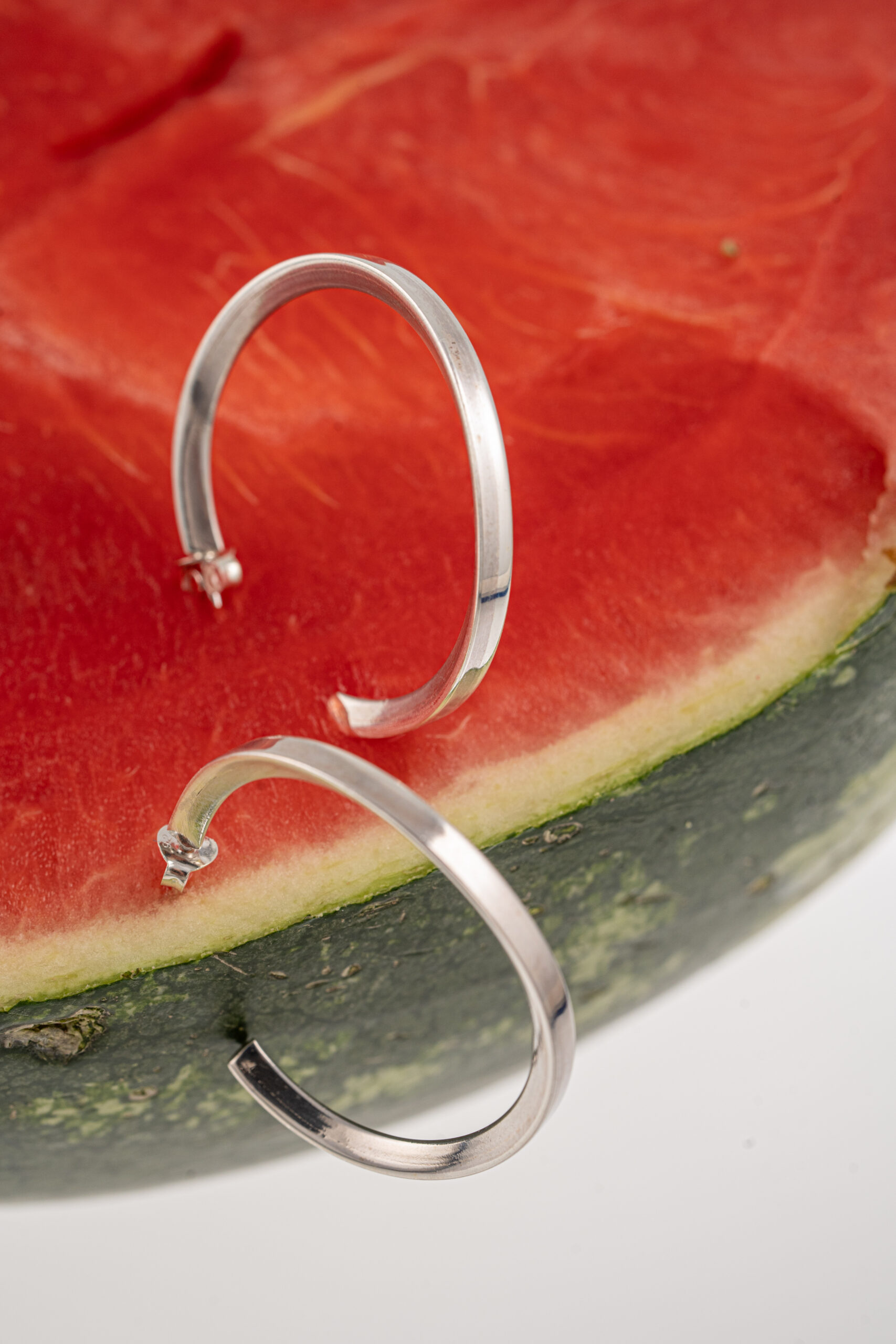 earring ring.silver.222 ΣΚΟΥΛΑΡΙΚΙ ΑΣΗΜΕΝΙΟ ΕΠΙΠΛΑΤΙΝΩΜΕΝΟ 925 ΤΥΠΟΥ ΚΡΙΚΟΣ 35 ΕΥΡΩ - Image 1